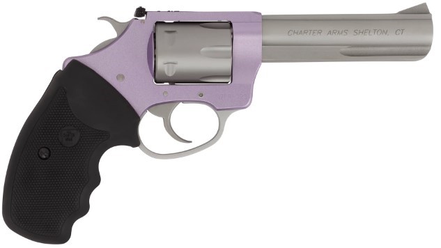 CHARTER ARMS LAVENDER LADY .22 LR ALUMINUM 8 SHOT 4.2IN ADJUSTABLE STANDARD LAVENDER STAINLESS STEEL 52242 - Win Repeating Arms Promotion